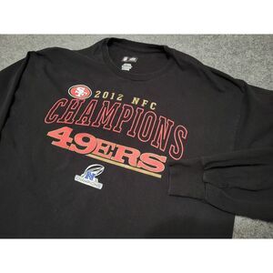 San Francisco 49ers‎ Shirt Men's XL 2012 NFC Champions Long Sleeve Knit Cuffs
